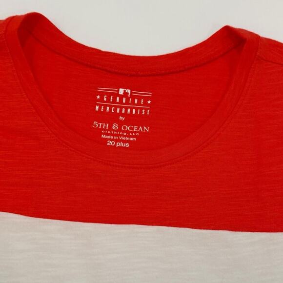 Chicago Cubs Top Women’s Plus Size 20 1X/2X Flip Sequin Heart Logo Tee T-Shirt - Picture 11 of 11